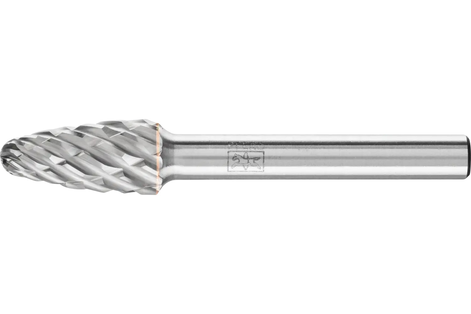 Picture of Pferd Carbide Bur SF-3 Tree Shape Steel Cut 3/8" x 3/4" x 1/4" Shank